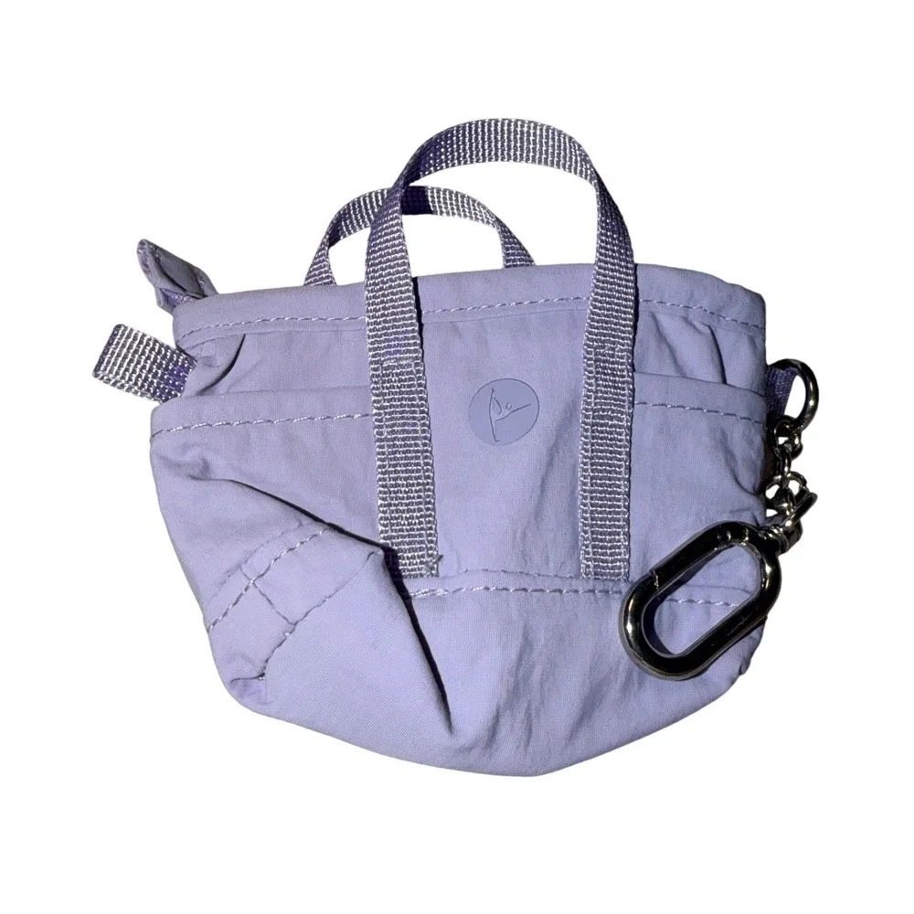 90 Degree by Reflex Mini Tote Bag Keychain Lavender Purple‎ Micro Zipper Pouch